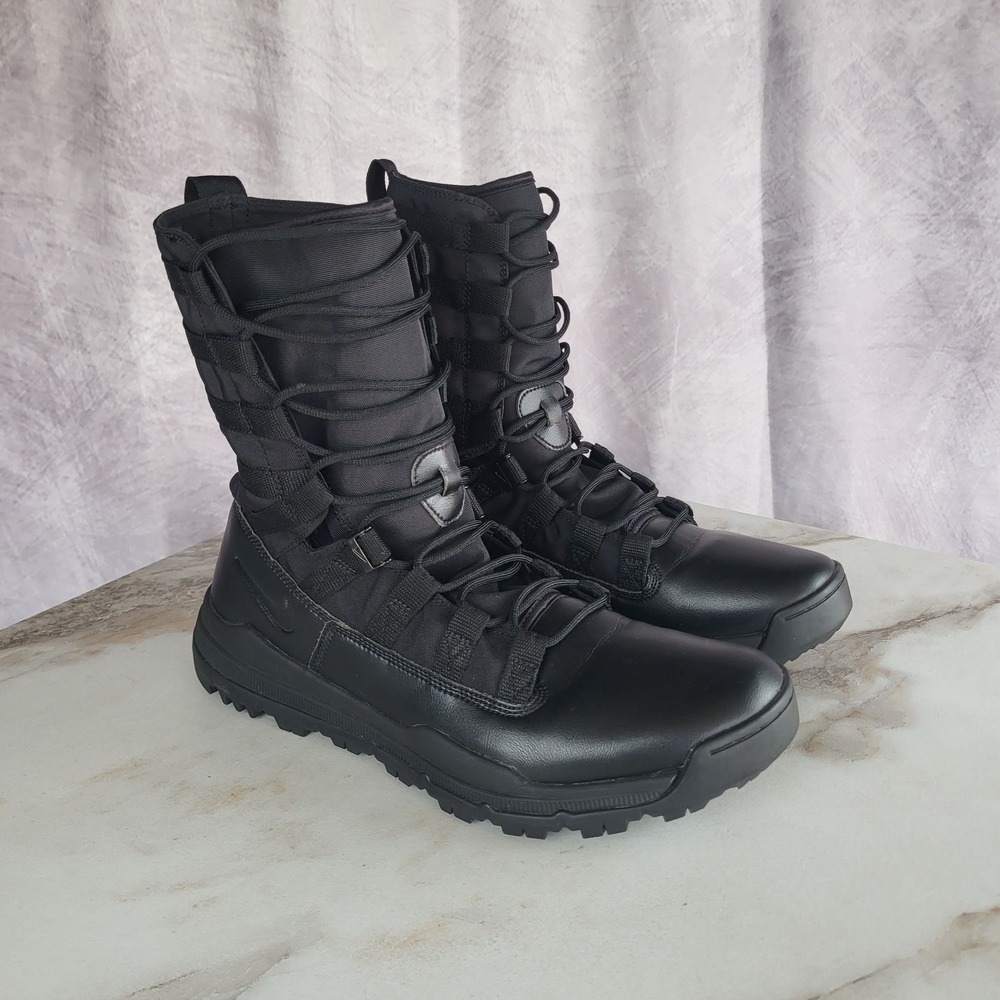 Nike SFS Tactical Boots Leather Black 922474-001 Men's Size 12.5
